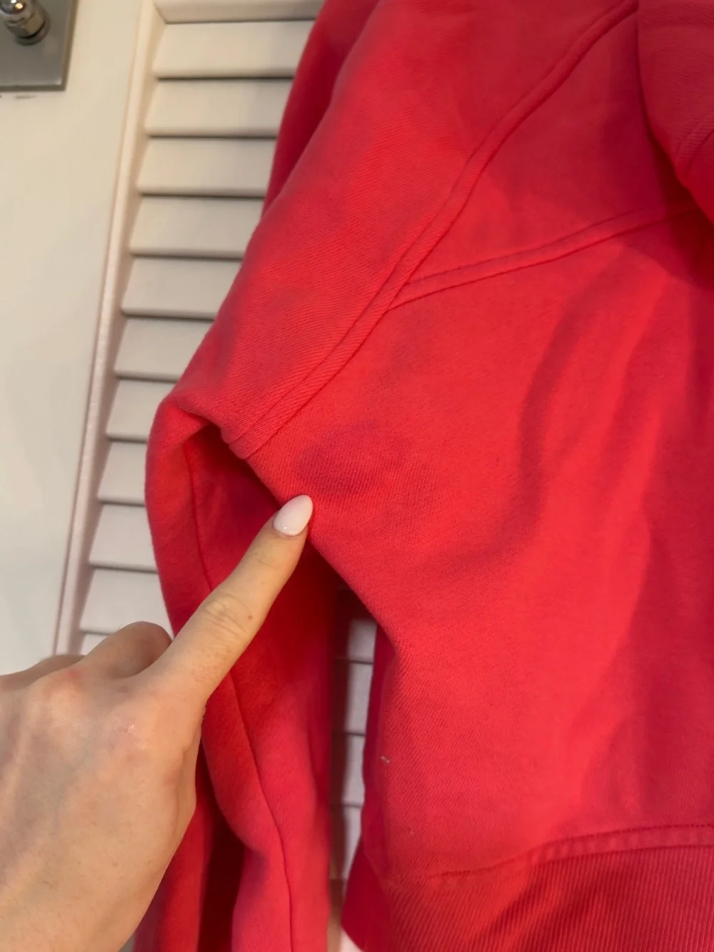 Women’s cropped pink Scuba Zip-Up Jacket